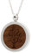 NaturSchatulle Kette mit Anhänger Holz Gravur Baum Halskette Holzanhänger Medaillon Silber 925 Damen Kettenanhänger Amulett Holzschmuck Charms 50cm