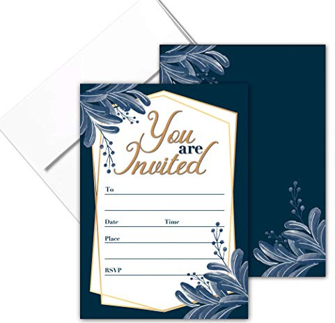 Stonehouse Collection | You Are Invited Formal Fill-in Party Invitations With Envelopes | 25 Invites & Envelopes | Wedding, Baby Shower, Rehearsal Dinner, Birthday Party (Formal Your Invited)