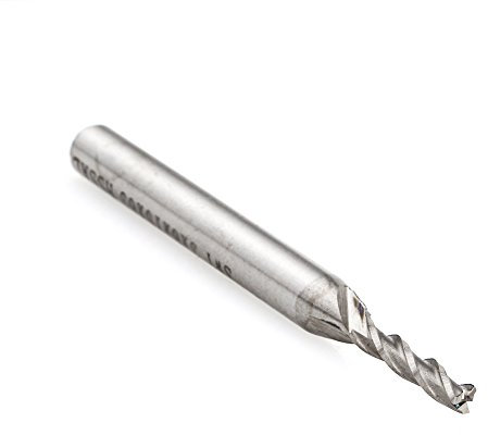 Fresa de Extremo Extendido de Vástago Recto, Fresa CNC de Fresa de Extremo Extendido, Diámetro 3 mm, Longitud 63 mm / 2.5 Pulgadas Para Ranuras de Corte y Gancho