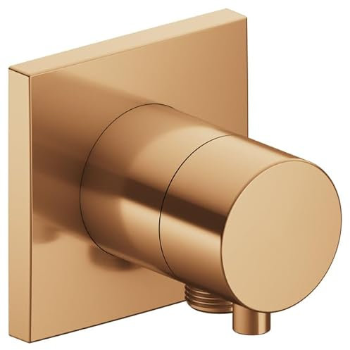 Keuco IXMO Armatur 59556, 2-Wege Umstellventil mit Schlauchanschluss Unterputz, Rosette eckig, Griff Comfort, ohne Absperrung; Farbe: Bronze gebürstet