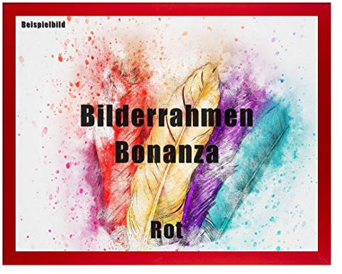 Homedecoration Bilderrahmen Bonanza Bildgröße 50 x 70 cm in Rot mit Acrylglas klar 1 mm in 52 Farben