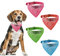 HACRAHO Hundehalsband Bandanas, 4 Stück Hundehalstücher Halsband mit Verstellbarem Gurt Waschbar Hundehalstuch Halsband für Kleine Mittlere Hunde, Rot, Grün, Rosarot, Himmelblau, M