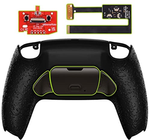eXtremeRate RISE2.0 (RMB) Remap Kit für ps5 Controller BDM-010/020, Programmiert Remap Board&Ergonomic Hülle Back Case&Metal Rücktasten Paddles Umbau Set für ps5(Texturiert Schwarz)