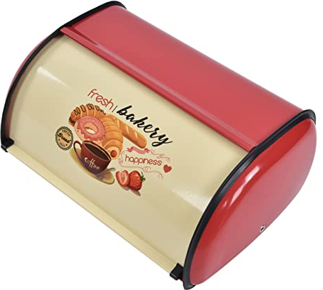 Brothalter, Metall-Brotkasten mit großer Kapazität für Café für Bäckereien(rot)