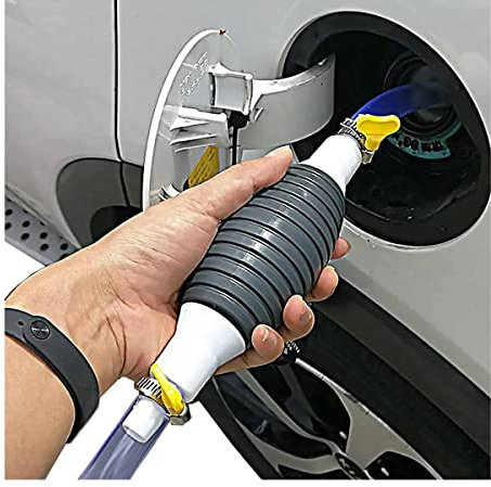 Aspirateur Liquide Multifonction, Pompe à Siphon de Transfert de Liquide/Carburant Siphon à Main Pompe à Eau et à Huile Pompe à Siphon Manuelle pour Essence Voiture réservoir (A)