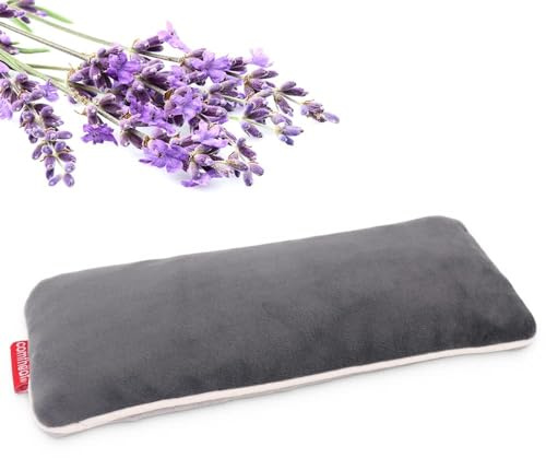 Comfheat Lavender Gewichtetes Augenkissen für Yoga, Entspannung | Mikrowellengeeignetes Wärmekissen mit waschbarem Bezug für Meditation, Yoga, Spa, Schlafen, Migraine-Linderung