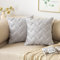 MIULEE 2er Set Wolle Kissenbezüge Dekokissen Polyester Sofakissen Weich Couchkissen Kissenbezug Zierkissenbezug mit Verstecktem Reißverschluss für Wohnzimmer Schlafzimmer 60x60 cm Hellgrau