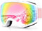 Findway Skibrille, Snowboard Brille für Brillenträger Herren Damen Erwachsene Jugendliche OTG UV-Schutz Kompatibler Helm Anti Fog Skibrillen Sphärisch Verspiegelt