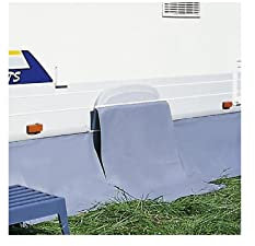 Berger - Telo protettivo per ruote di Camper e caravan - Copertura antivento, grembiule ruote - protezione per roulotte, skirting antivento - grigio - 75x75cm