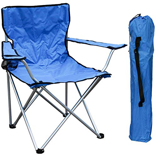 Anglersessel Campingstuhl Faltstuhl Anglerstuhl Regiestuhl mit Getränkehalter und Tasche belastbar bis 120kg