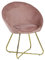 Totò Piccinni Poltrona MARTE di Design in Velluto con piedini in Metallo (Rosa)