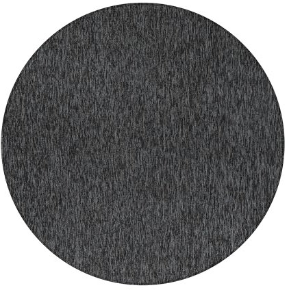 HomebyHome Teppich Wohnzimmer 120 cm Rund Anthrazit Einfarbig Meliert Design - Schlafzimmer Teppich Kurzflor Extra Weich Pflegeleicht Teppiche Waschbar für Küche Esszimmer - Carpet Living Room