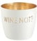 Windlicht Madras Wine not? Eisen Höhe 8,5 cm weiß Gold