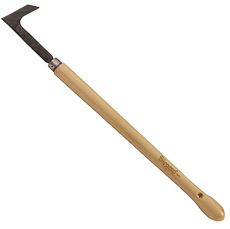 Sirocco Fugenmesser mit Buchenholzgriff 48 cm lang handgeschmiedet gehärteter Stahl Gartenwerkzeug für präzises Entfernen von Unkraut und Fugenreinigung