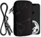 kwmobile Handytasche für Smartphones L - 6,5 - Neopren Handy Hülle Weiß Schwarz - Handy Tasche mit Kette 16,5 x 8,9 cm Innenmaße - Travel Flugzeug