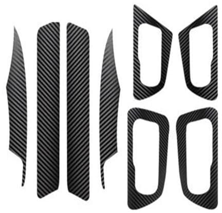 MESKEL Car Styling Interior for Nissan for Qashqai 2008-2013 Car Styling Accessories Carbon Fiber Central Control Decorative Sticer Door Handle Protective Car Interior Trim (Color : Style E)