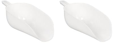 2 Set Kunststoff Schaufel Futter für Tierfutter Mehl weiß wie beschrieben