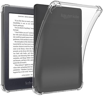 GIOPUEY Coque pour Kobo Nia, Coque arrière en TPU Souple, Housse Mince, Protection Airbag Étui Compatible avec Kobo Nia-Transparent