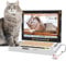Romicta 3-in-1 Laptop Scratcher - Cat Scratcher Toy with Interactive Plush Mouse Teaser and Ball Track Pad - Foldable Corrugated Computer Scratching Board