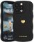 LAPOPNUT for iPhone 13 Pro Max Case,Cute Curly Wave Frame Love Heart Phone Case for Girls Women,Soft Silicone TPU Bumper Shockproof Camera Protective Cover for iPhone 13 Pro Max 6.7 inch,Black