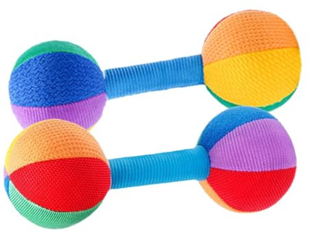 VICASKY Pekip Spielzeug Baby 2 Stück Trainingsspielzeug Stoffbaby Spielzeug Babyzubehör Geschmeidige Hantel Hände Hantel Spielzeug Stoff Hantel Finger Trainingsspielzeug Hantel Spielzeug Griff