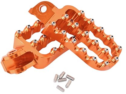LTIENBST Aluminium Fußstütze Fußrasten Fußrasten Pedale Pads Compatible with KTM 690 Enduro/R 2008-2022,790 Adventure/R,890/950 Adventure,See Fitment，Orange