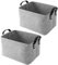 2 Stück Filz Korb Aufbewahrung Aufbewahrungskorb Mit Zwei Henkeln, Faltbar Felt Storage Basket, Aufbewahrungsbox Für Kleidung, Handtücher, Accessoires Und Aufzubewahren (L+L,Grau)