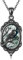 ONEFINITY Raben Halskette 925er Sterlingsilber Raben Moos Achat Anhänger Halskette Gotische Krähen Halskette Wikinger Raben Schmuck Für Damen Und Herren