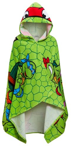 Teenage Mutant Ninja Turtles Hooded Towel Raphael Poncho 100% Cotton Beach Towel Dress up Bathtowel Swimming Wrap