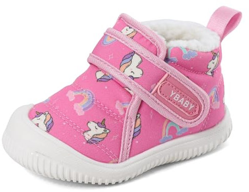 Cheerful Mario 1-5 Anni Stivalitti Bimbo Bimba Invernale Stivali Bambino Bambina Caldo Foderato in Pelliccia Invernali Scarpe Neonato Neonata Rosa 23 EU