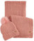 Barbour Damen Mütze & Schal Set, Pink Rust, Einheitsgröße