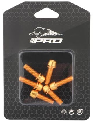 YYunying Fahrrad Vorbauschrauben 6PCS M5x18mm Vorbauschrauben Schrauben Edelstahl Fahrrad Vorbauschraube mit Unterlegscheibe für BMX MTB Rennräder,Orange