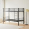 Reinforced Beds, 3FT BIRCHAM BUNK BED, Metal Bunk, Suitable for Adult Use, Exclusive Product, Reinforced Tubular Support Base, Reversible Ladder (Grey)