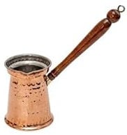 VIVIANA LONDON Hammered Copper Turkish/Arabic Coffee Pot with Wooden Handle Completely Hand Made and Hammered