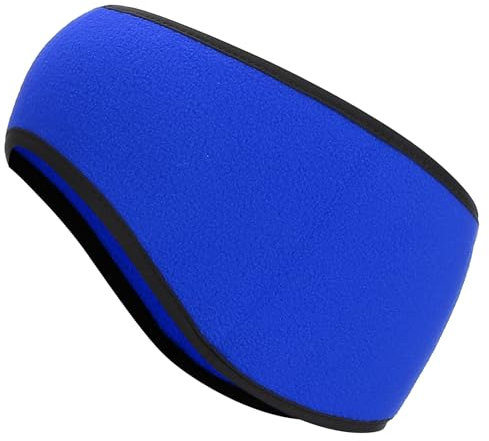 PATIKIL Ear Warmer Headband, Polar Fleece Ear Warmer Winter Stretchy Running Sweatband Outdoor Essential for Cold Weather Running Jogging Walking Skiing Cycling, Blue