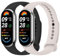 Wanme 2 Pièces Bracelet pour Xiaomi Mi Band 9 / Xiaomi Mi Band 8, Bracelet en silicone souple et confortable pour Xiaomi Mi Band 8, Noir/Lumière stellaire