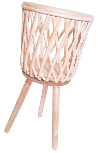 Hrtyvhin Rattan Gewebte Pflanzentöpfe Stehend Beine Haushaltsplanter Töpfe Pflanzenregal Innenholzblüten Pflanze Innenpot Blumenpot