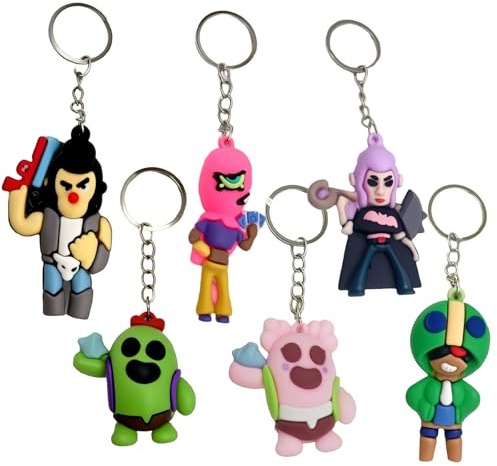 LDDYKZY Unisex Schlüsselanhängerd, Cartoon Charakter Schlüsselanhängerd, Anime Schlüsselanhängerd, Auto Rucksack Anhänger Dekorationen, Geschenk Anhänger Schlüsselanhängerd Schlüsselanhängerd 6PCS