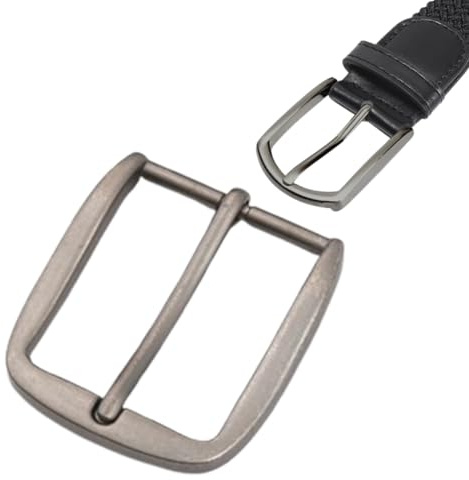 JchEnye Zinklegierungs-Gürtelschnalle, Männer, Silber, 35mm x 45mm, Poliert, Einfarbig, Vintage-Dekoration für Handtaschen, Schulterbänder und Gürtel