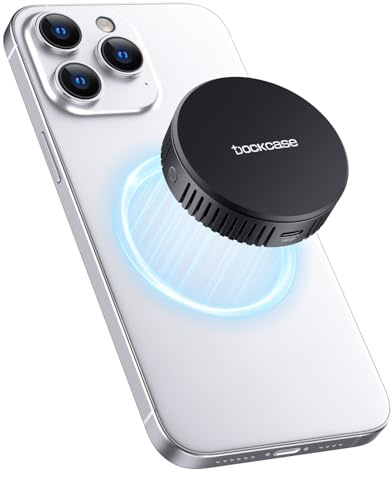 DOCKCASE Magnetic SSD Enclosure for M.2 NVMe,10 Gbps USB-C, Built in Cooling Fan (9300 RPM), 3s Prevents Write Data Loss, 15W Aux Power Port, Up to 2TB Expansion for Phone 16 15 Pro Max ProRes Black