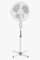 Zanbeel 16 Inch OSCILLATING PEDESTAL AIR COOLING ELECTRIC FAN EXTENDABLE ADJUSTABLE STAND, White