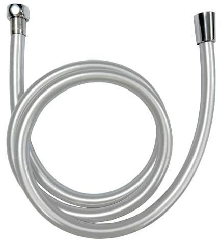 Yamataro Shower Hose 1.5m, Smooth PVC Anti-Kink Anti-Twist Shower Hose Replacement with Brass 1/2 Fittings, Universal Chrome Bathroom Hose for Mira Triton Aqualisa, Easy Clean, Leak-Proof