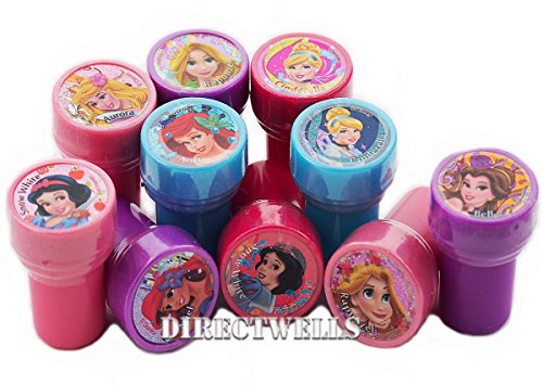 Princess Disney 10 Assorted Self Inking Stampers Party Favor