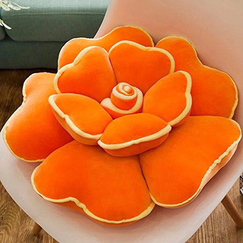 MAIKA HOME Kreatives Kissen/Rosenkissen (Farbe: Orange)