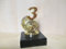 Fanshop Lünen Figur - 3 - 10 cm - Pokal - 3. Platz - Turnier - Kinder - Sporttrophäe - Trophäe - Geburtstag - goldfarbig - (PF30)
