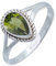 mantraroma Silber Ring Damen 925 Peridot Edelstein grün dezent verspielt