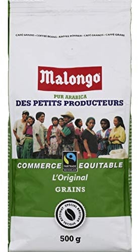 Malongo - Café En Grains Bio Commerce Équitable - 250G - Lot De 3 - Prix Du Lot - Livraison Rapide En France Métropolitaine
