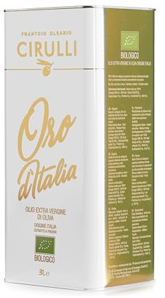 Cirulli Huile d'olive Bilologique extra vierge italienne extraite à froid, (3 Litres)