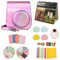 MUZIRI KINOKOO Camera Accessories Kit for Instax Mini 11 with Came Case/Table Photo Frame/Hanging Pictures Frame/Lens Filter/Selfie Lens/Border Stickers/Corner Stickers - Colorful Pink