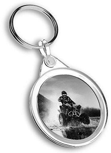 1 x porte-clés photo – ATV Quad Bike Biker | Porte-clés | Breloque | #40789, multicolore, M